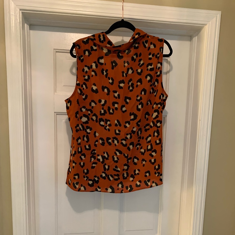 Tahari animal print top